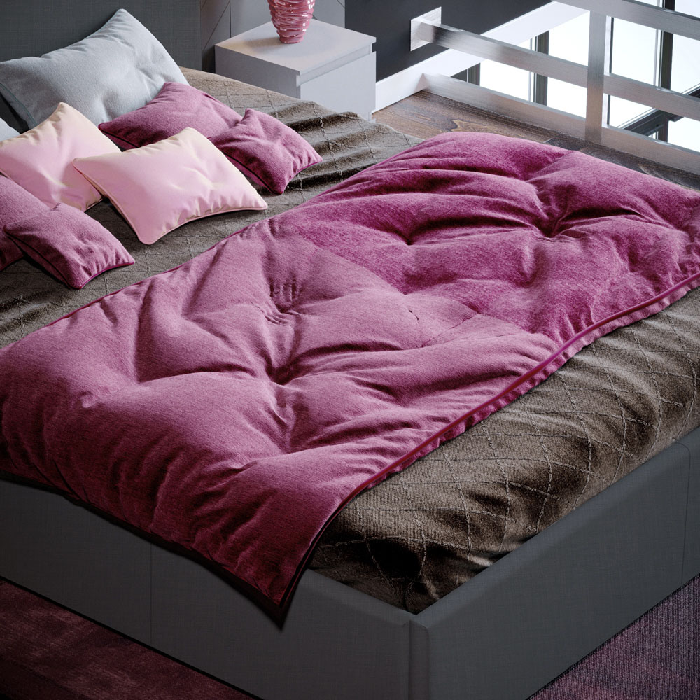 Vida Designs Veronica King Size Dark Grey Linen Ottoman Bed Image 6