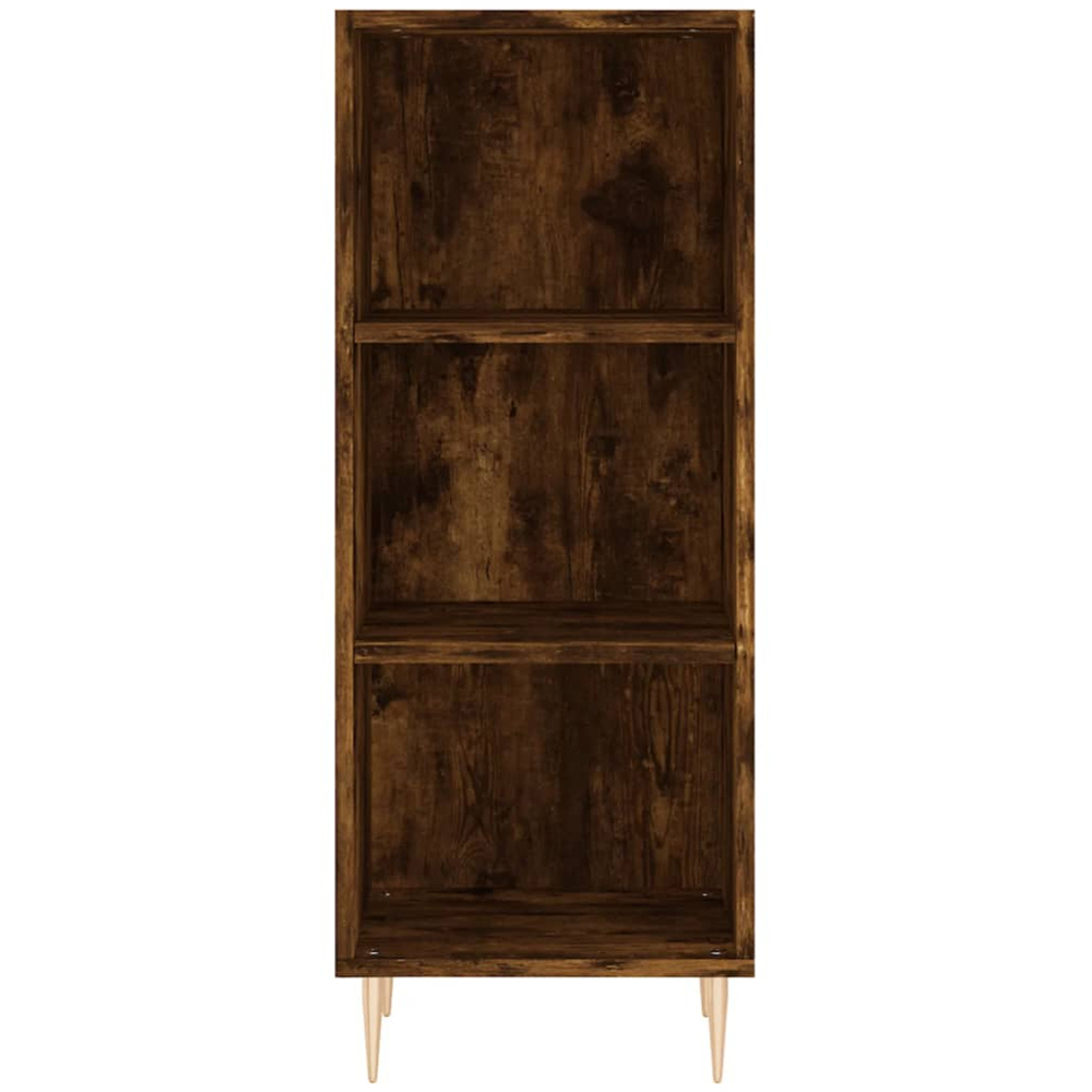 vidaXL 3 Shelf Smoked Oak Sideboard Image 4