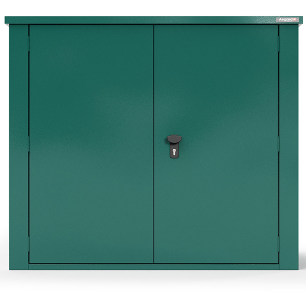 Asgard Secure Store 5 x 3ft Double Door Green Garden Shed Image 3