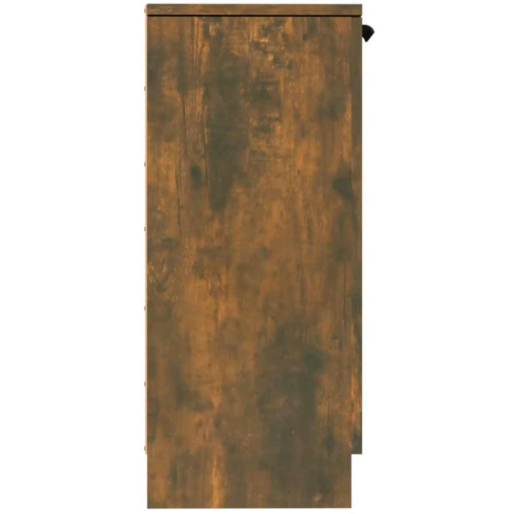 vidaXL Single Door Smoked Oak Sideboard Image 7