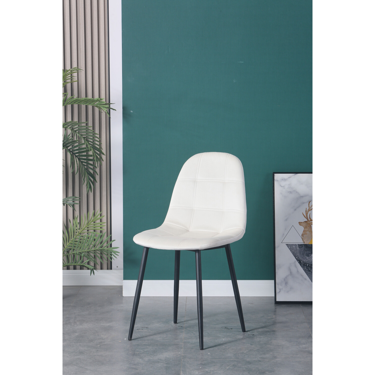 Ziva Navy Cream Pair Of Chairs Image 3