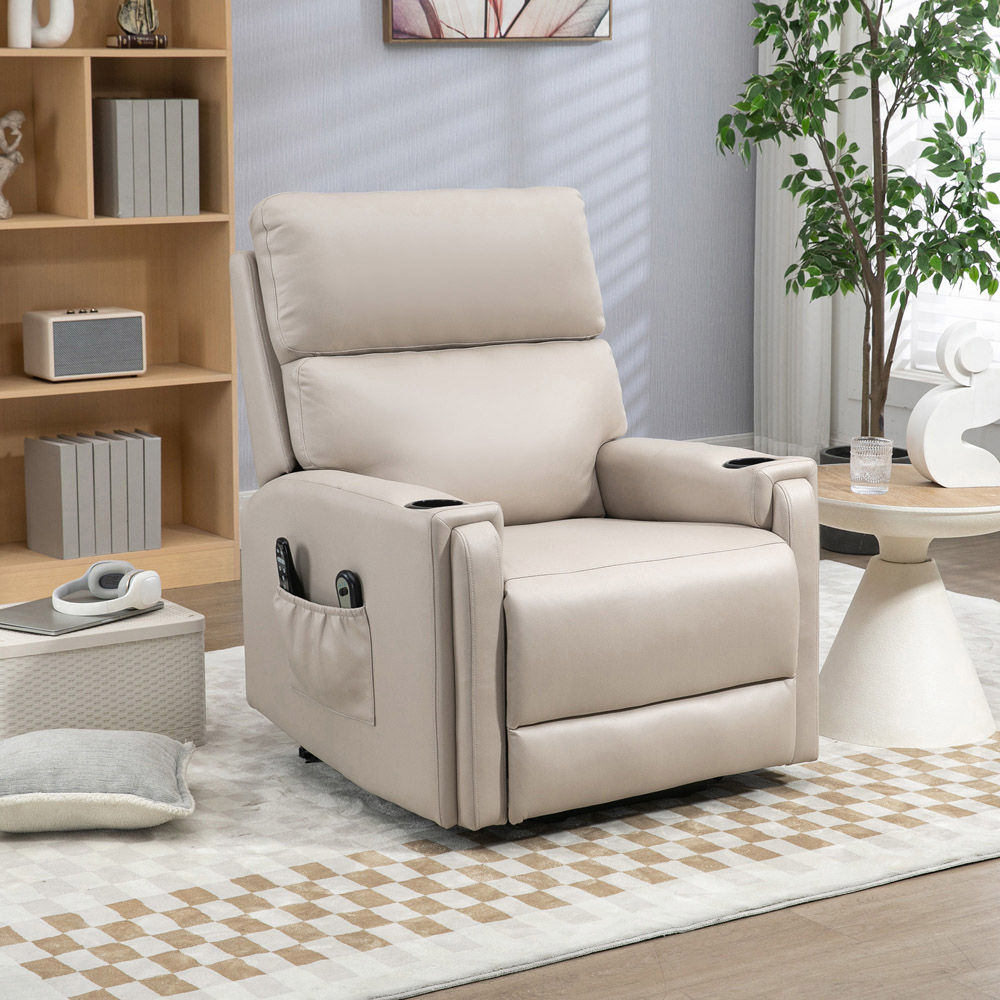 Portland Beige Electric Recliner Massage Chair Image 3