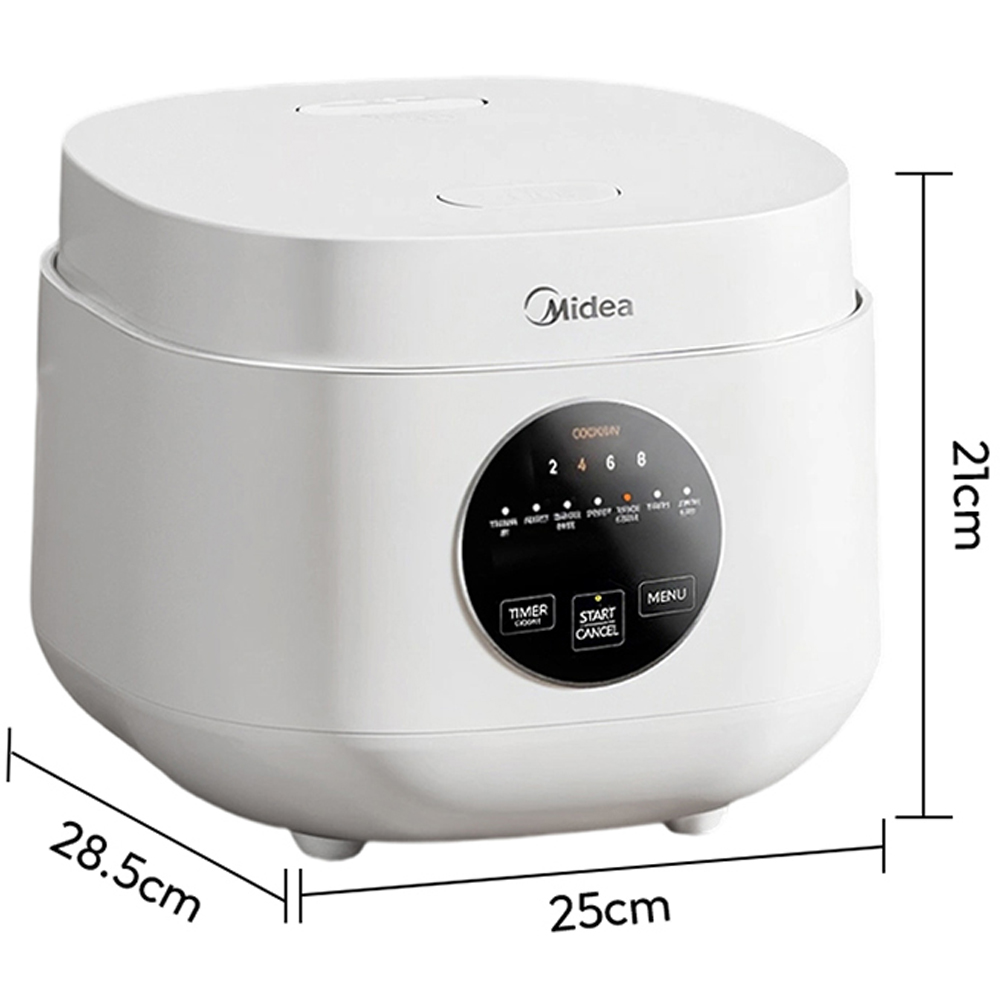 Midea AJ0876 White Multifunctional Mini Rice Cooker 600W Image 4