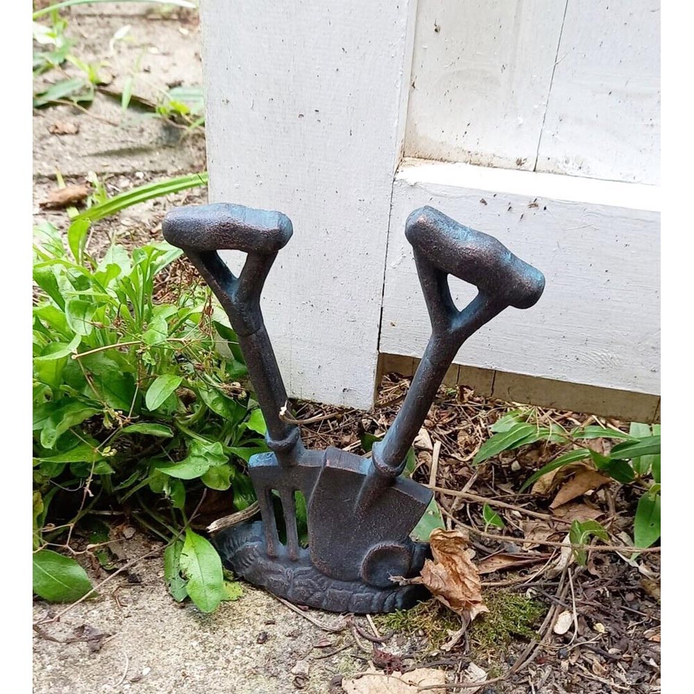 Inspirational Gifting Spade and Fork Cast Iron Decorative Doorstop Image 2