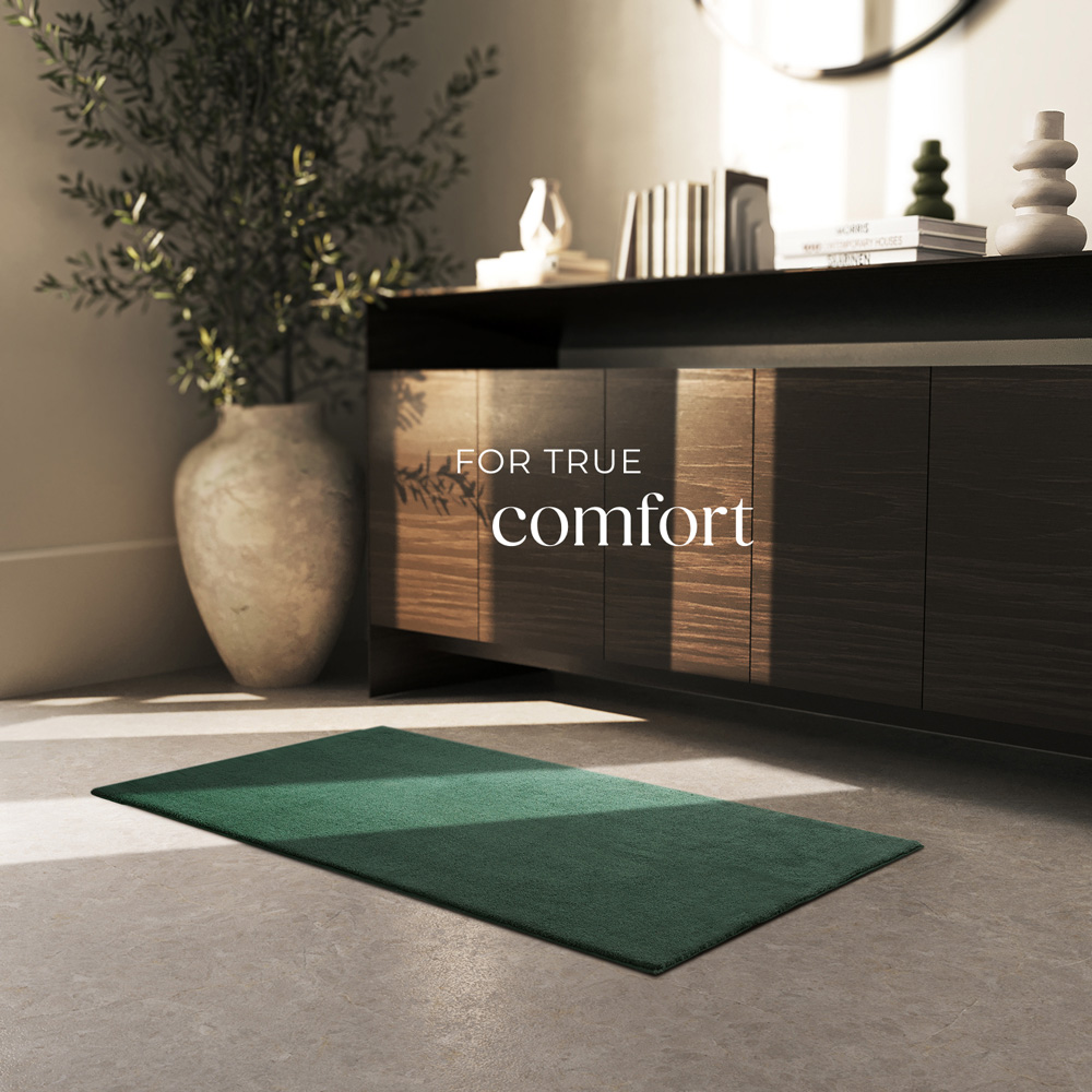 tectake Zonelle Green Short Pile Ultra Soft Rug 110 x 60cm Image 3