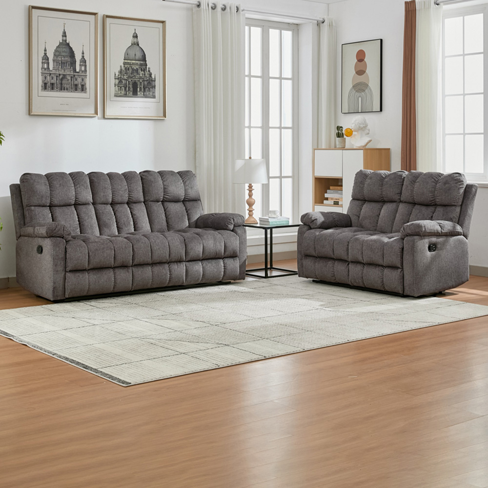 Furniture One 5 Seater Manual Recliner Sofa Set Image 1