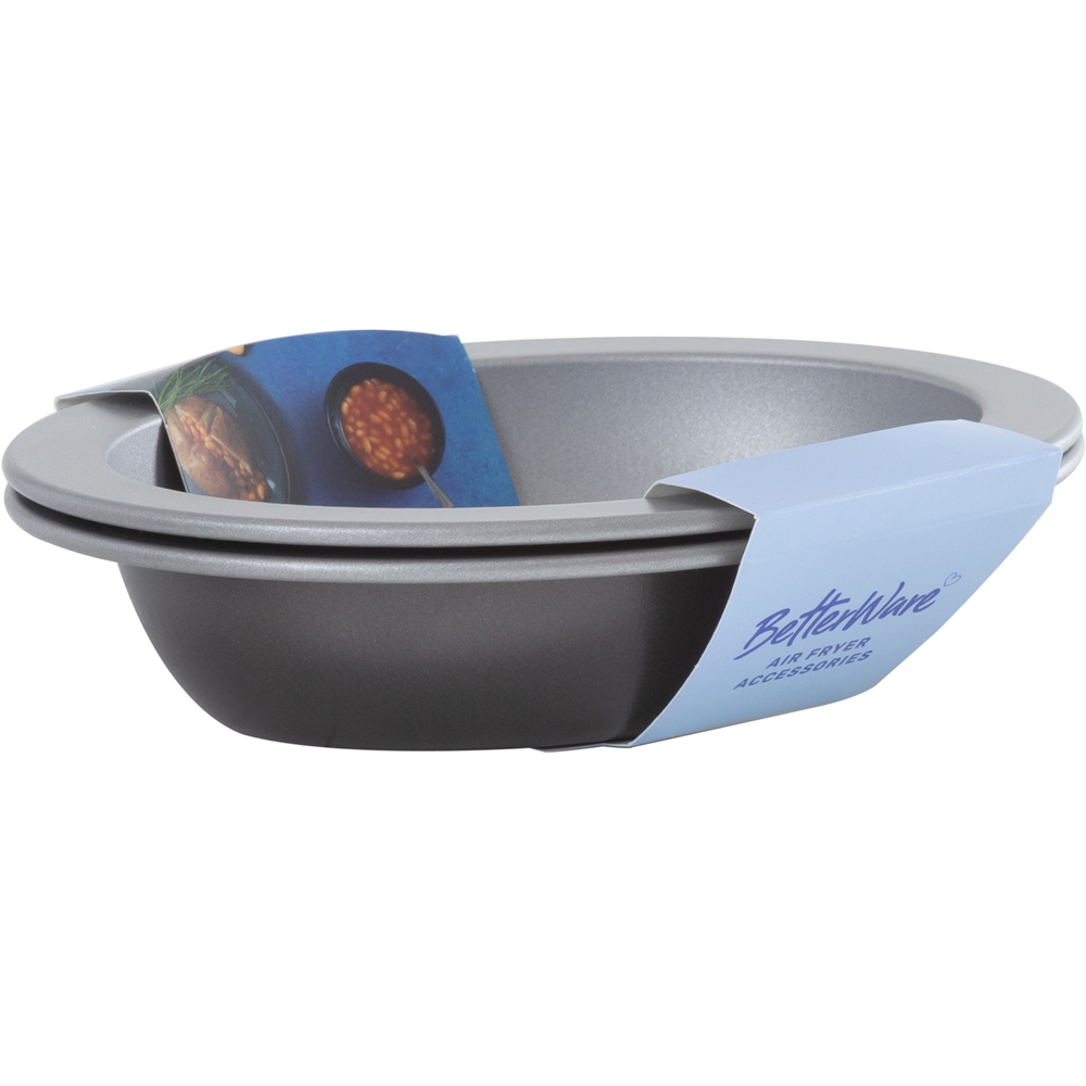 Pack of 2 Betterware Air Fryer Oval Dishes Grey Image 5