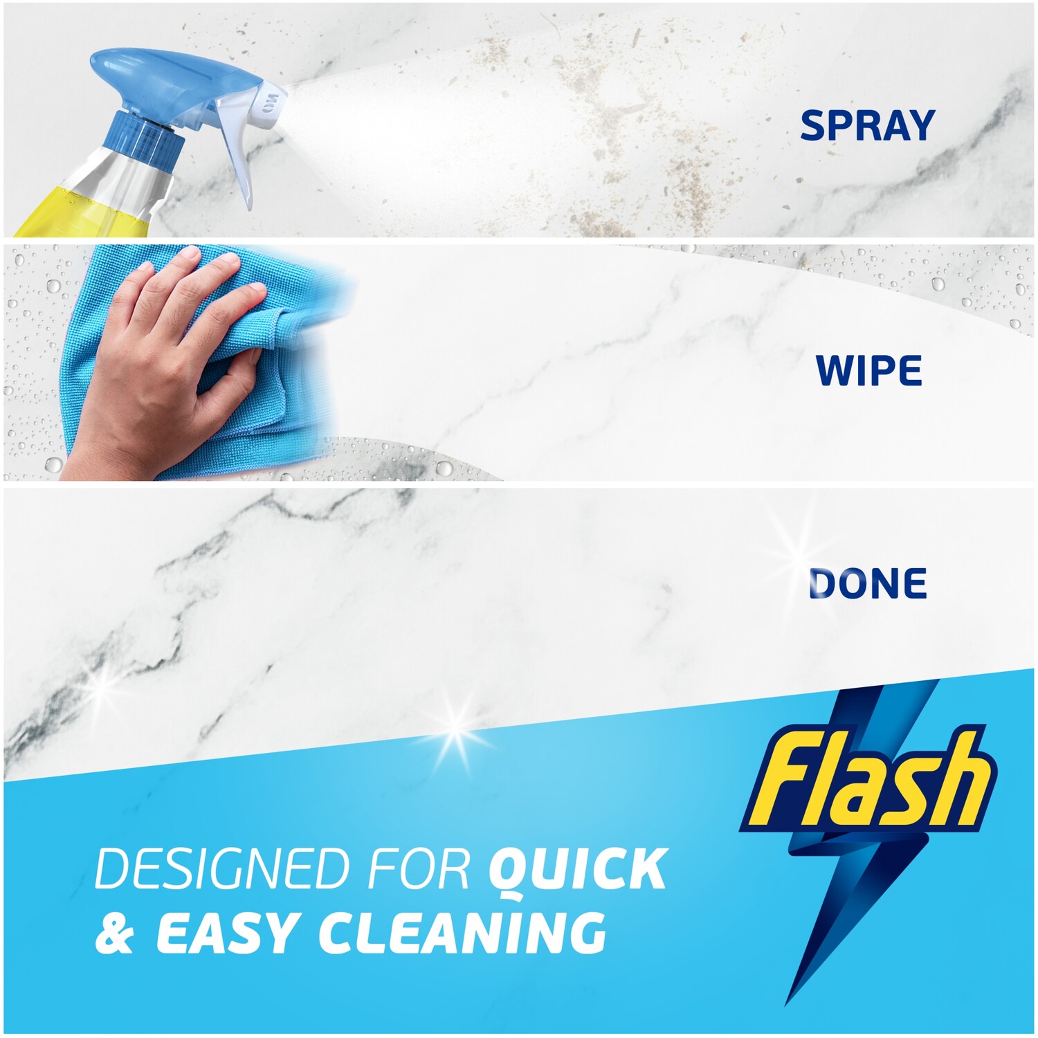 Flash Spray Wipe Done Kitchen - Crisp Lemon Image 4