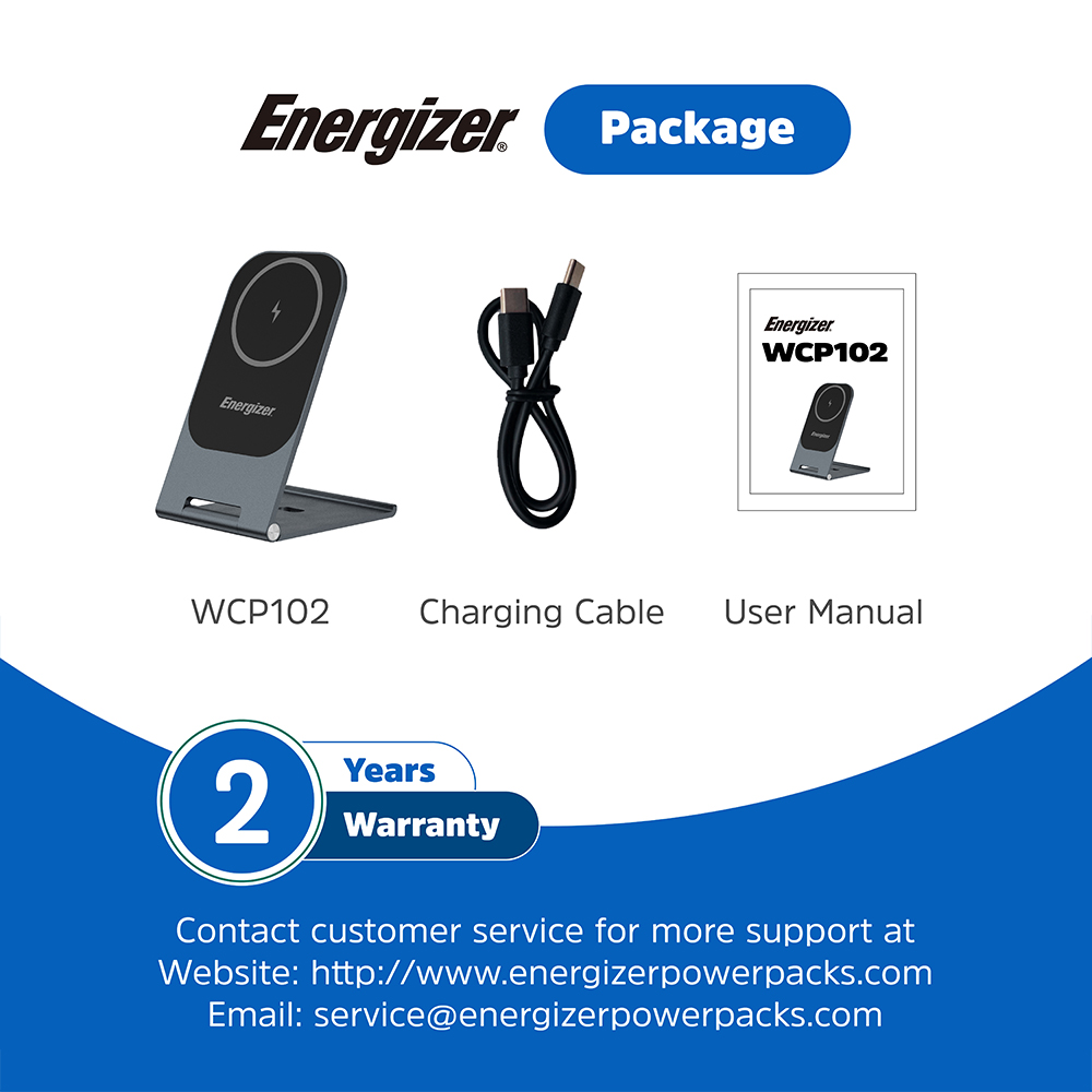 Energizer Black Aluminium Foldable QI Wireless Charging Stand 15W Image 9