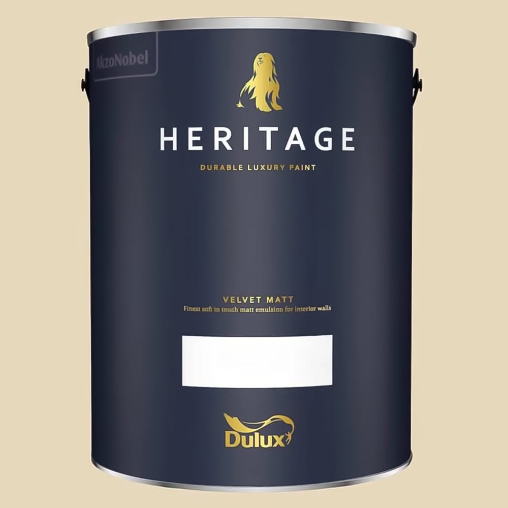 Dulux Heritage Walls and Ceilings Bathstone Beige Velvet Matt Emulsion Paint 5L Image 2