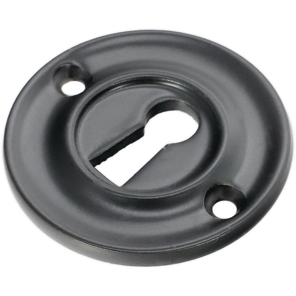 Spira Brass Slimline Standard Matt Black Escutcheon Image 3
