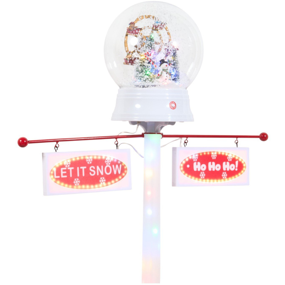 Snowing LED Christmas Lantern White Image 8