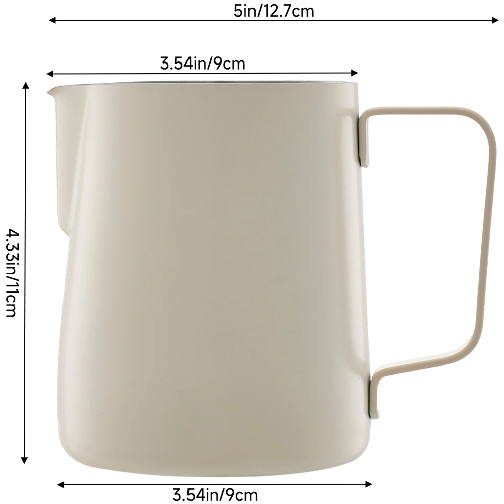 Living and Home White Stainless Steel Milk Frothing Jug 600ml Image 8
