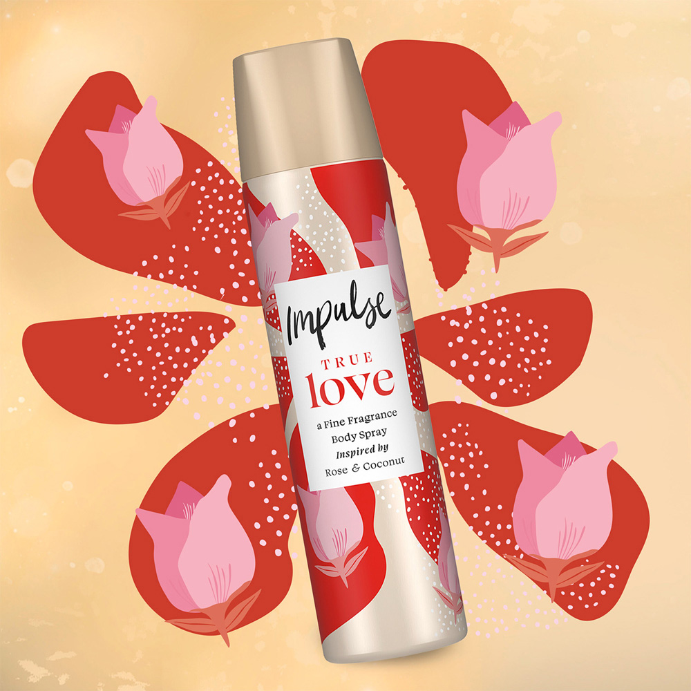 Impulse True Love Blend of Natural Scents Body Spray Deodorant 75ml 6 Pack Image 4