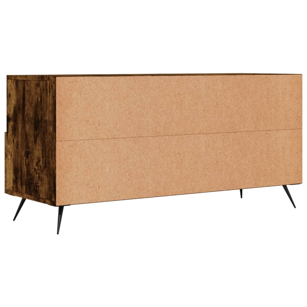 vidaXL 3 Drawer 3 Shelf Smoked Oak TV Cabinet Image 8