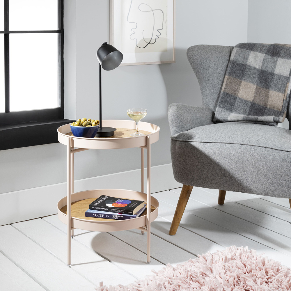 Noa and Nani Solna Single Shelf Blush Pink Large Coffee Table Image 6