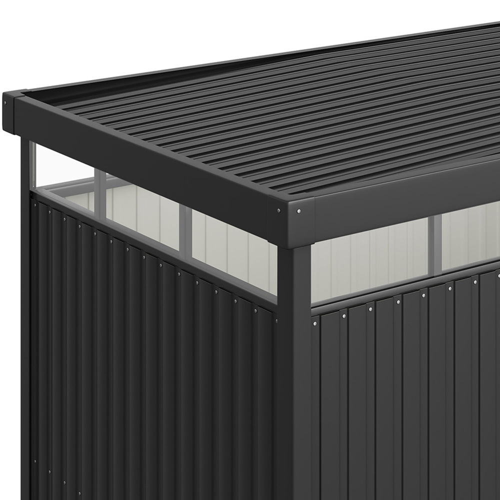 Living and Home 5.3 x 8.5ft Metal Garden Storage Shed with Transparent Windows Image 4