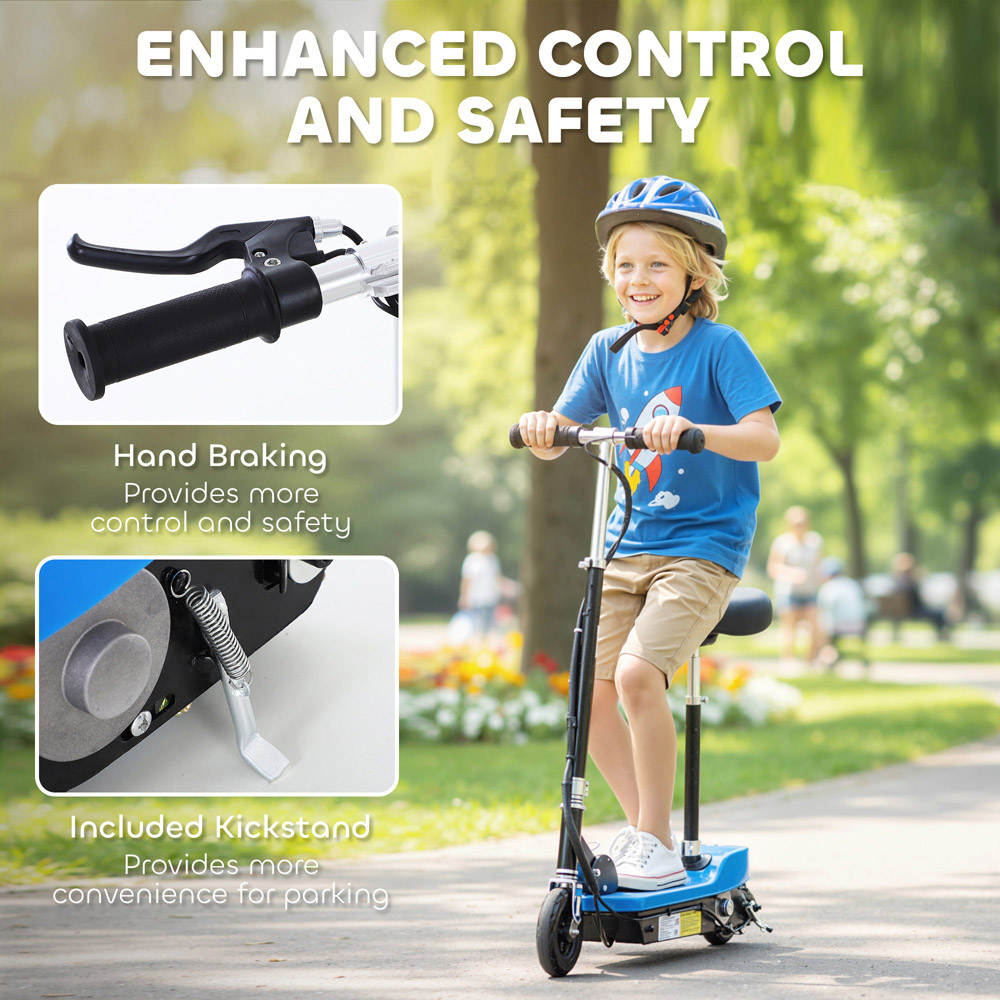 Tommy Toys Blue Foldable Powered Kick Scooter 120W Image 7