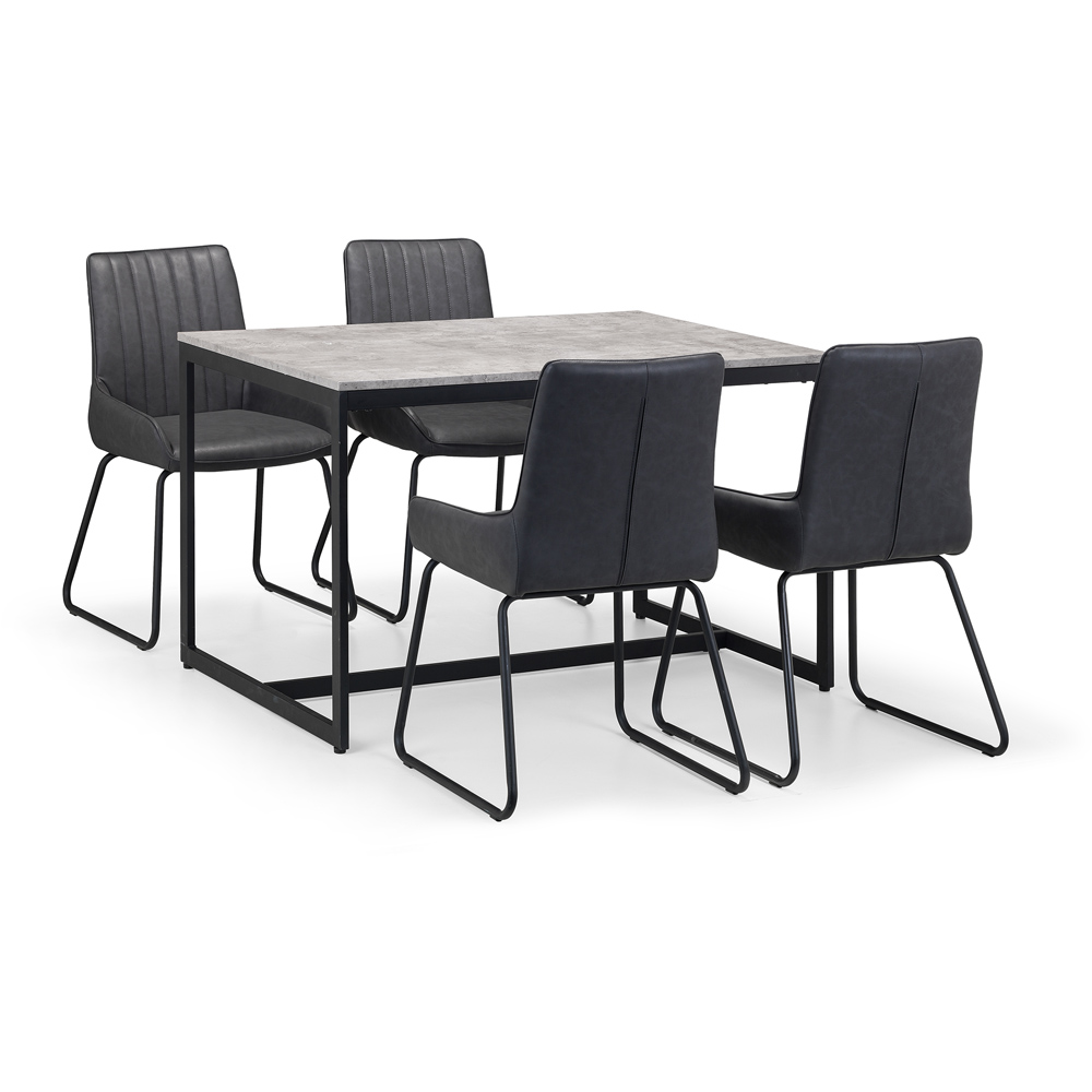 Julian Bowen Soho Set of 2 Black Dining Chairs Image 8