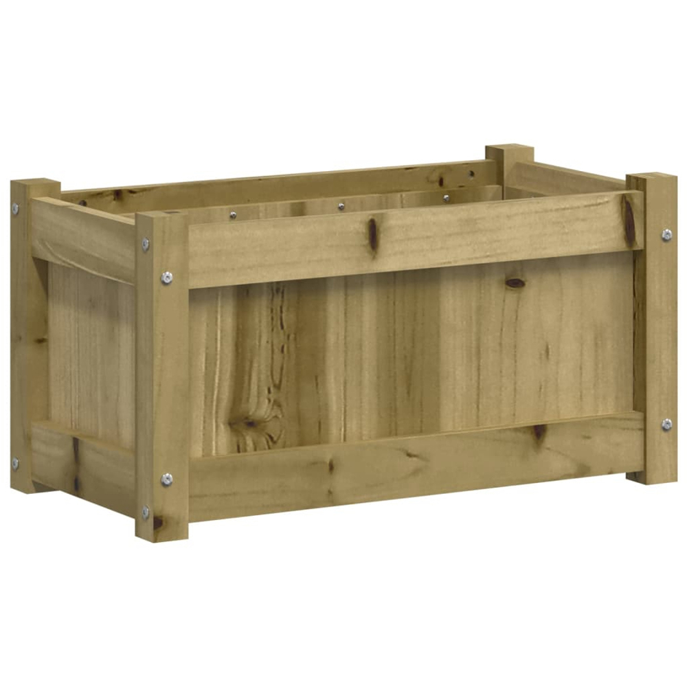 vidaXL Natural Impregnated Pine Wood Garden Planter 31 x 60 x 31cm Image 1