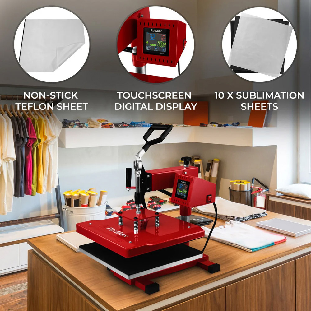 MonsterShop Swing Heat Press with Teflon Sheet and Sublimation Paper 38 x 38cm Image 4