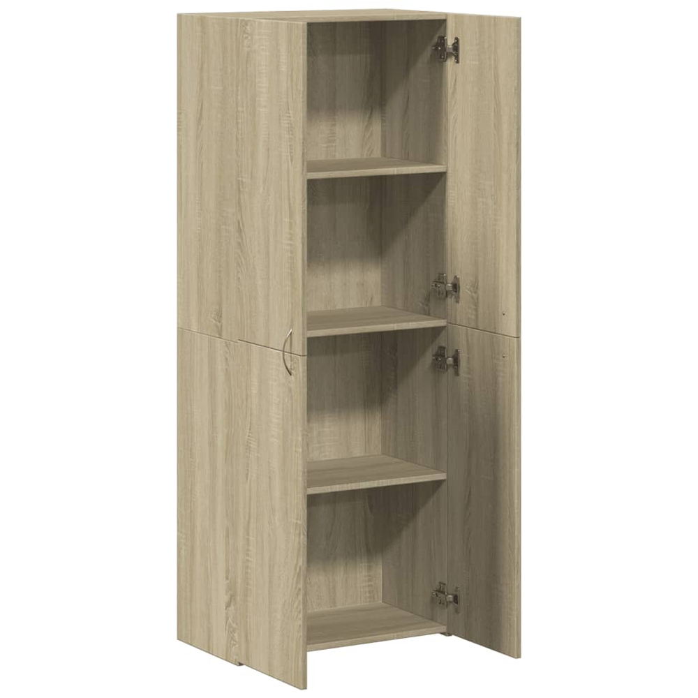 vidaXL 2 Door 4 Compartment Sonoma Oak Tall File Cabinet Image 3
