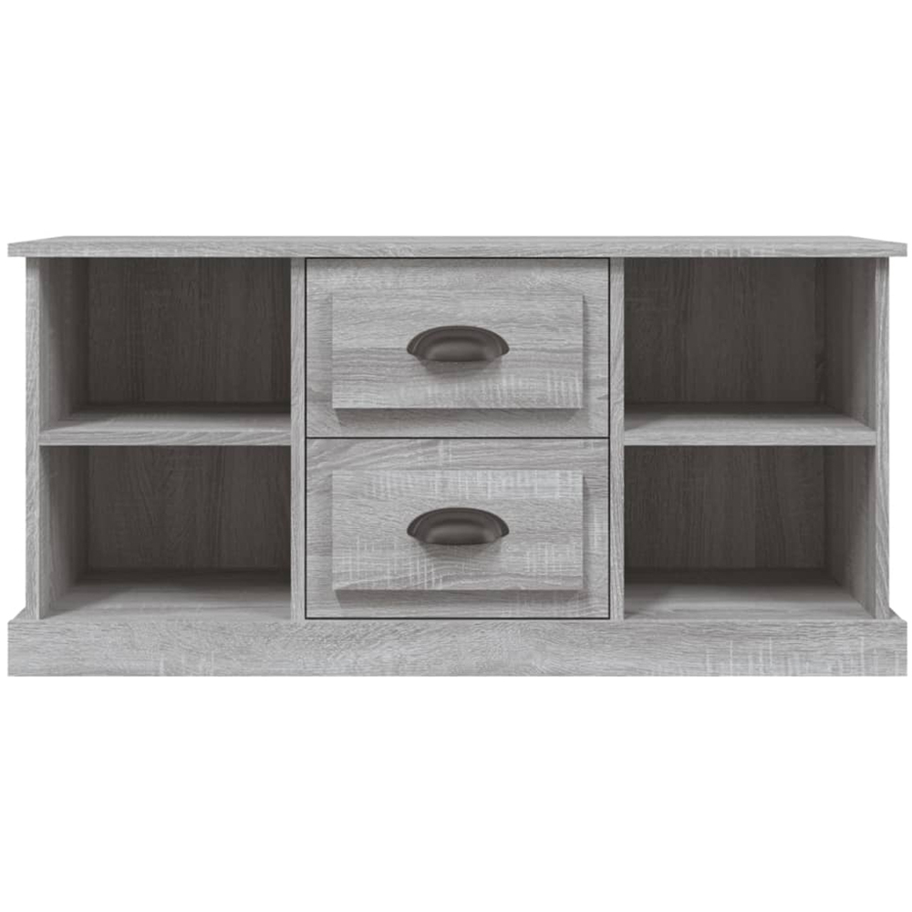 vidaXL 2 Drawer 4 Shelf Grey Sonoma TV Cabinet Image 5