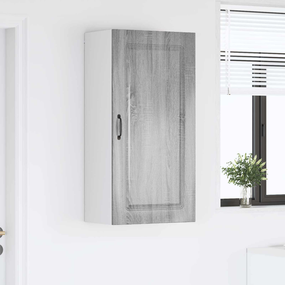 vidaXL Single Door Grey Sonoma Kitchen Wall Cabinet Image 9