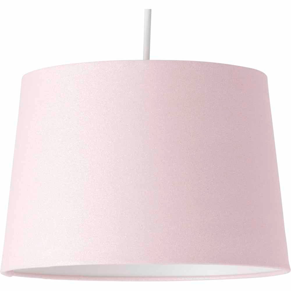 Wilko Pink Glitter Light Shade Image 1