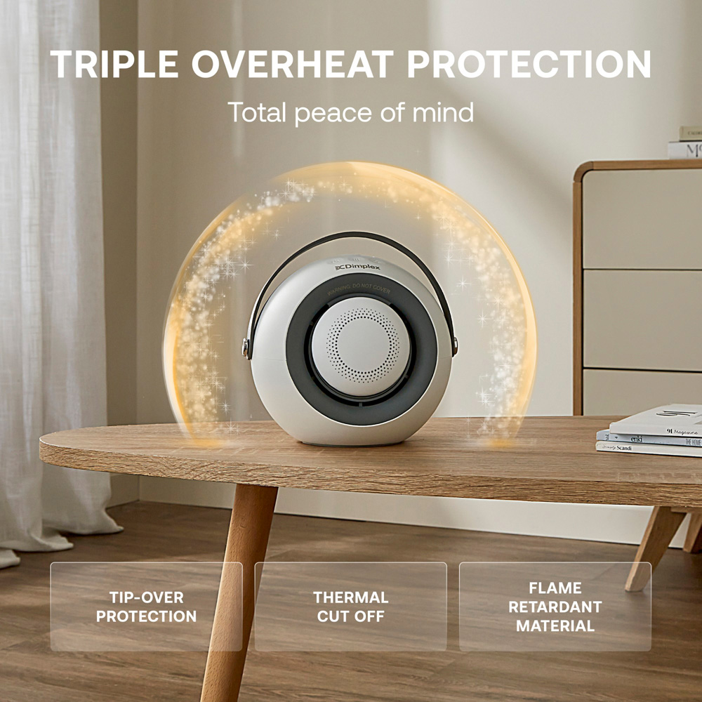 Dimplex Desk Friend White Personal Fan Heater with Detachable Handwarmer 400W Image 6