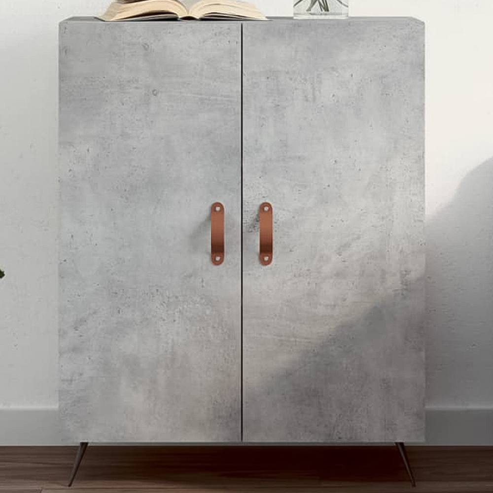 vidaXL 2 Door Concrete Grey Sideboard Image 1