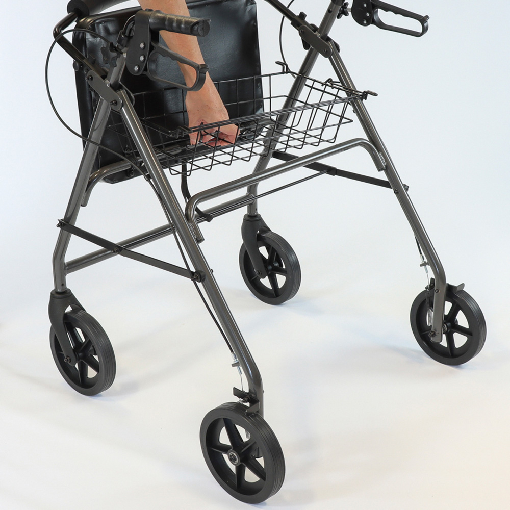 NRS Healthcare 4 Wheel Bariatric Aluminium Rollator Image 4