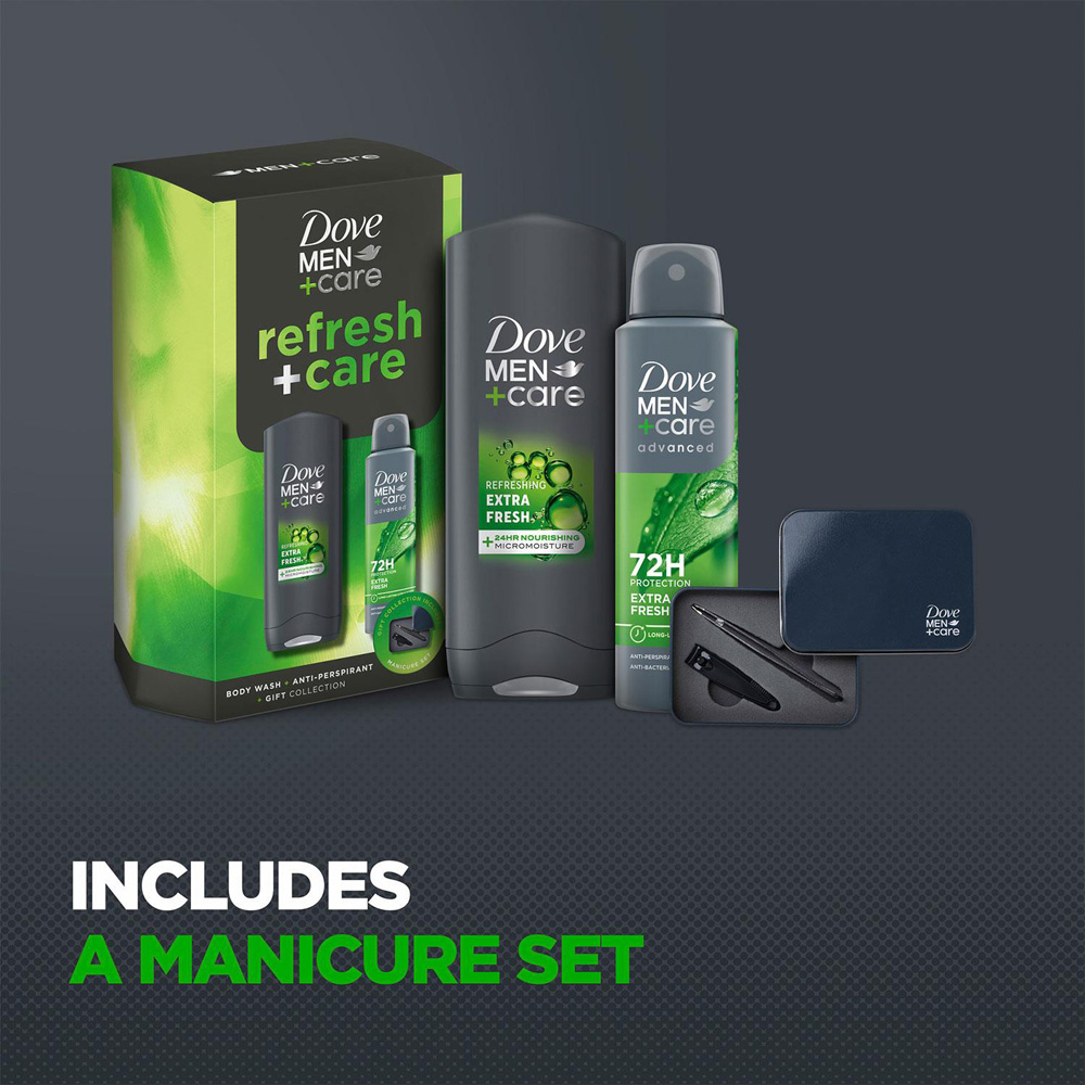 Dove Men+Care Refresh Citrus and Cedarwood Scent Bodywash Bodyspray and Manicure Gift Set 2 Pack Image 8
