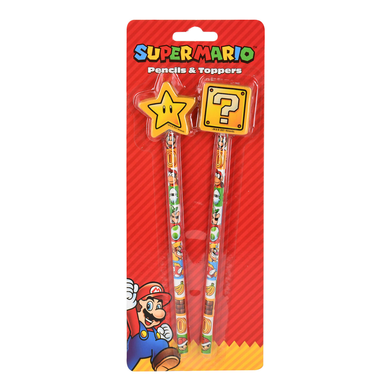 Pack of Two Super Mario Topper Pencils Image 1