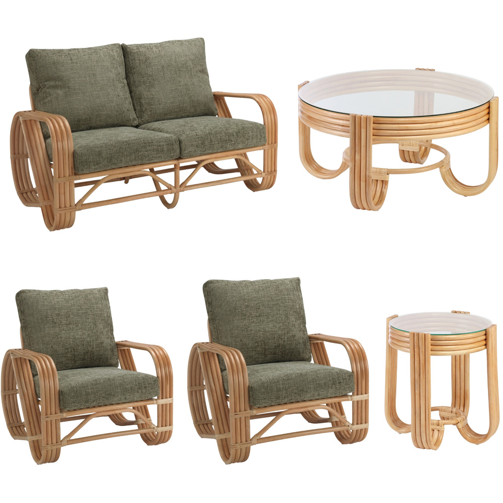 Desser Furniture Pretzel 4 Seater Natural Jubilee Sage Sofa Set Image 2