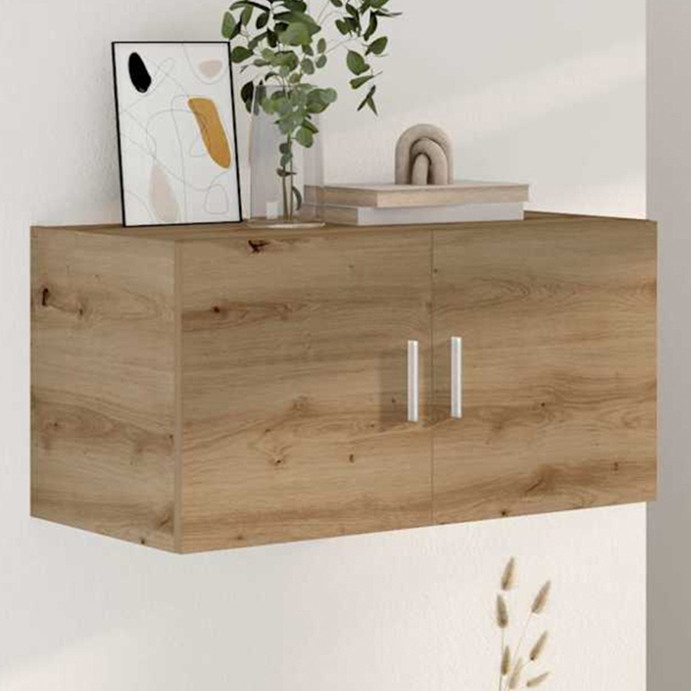 vidaXL 2 Door Artisan Oak Wall Cabinet Image 1