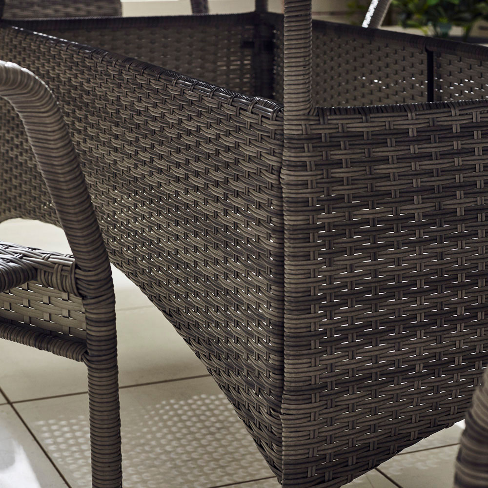 Furniturebox Dominica 6 Seater Garden Dining Set Grey Image 3