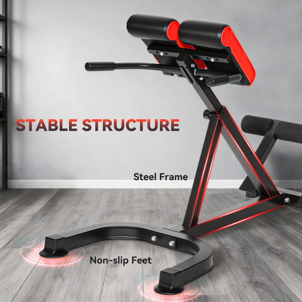 SPORTNOW Red 5-Level Adjustable Heavy-Duty Home Gym Roman Chair Image 7