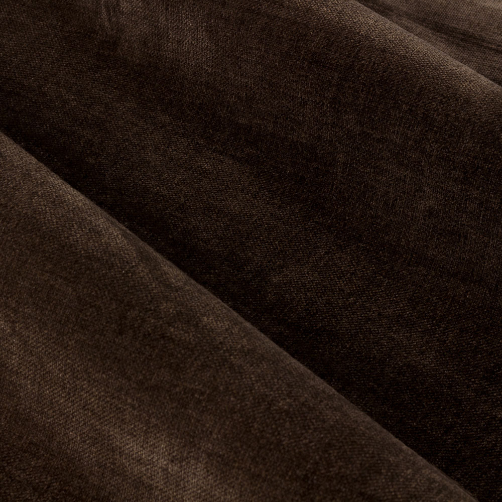Yard Heavy Brown Chenille Velvet Pencil Pleat Curtains 229 x 183cm Image 3