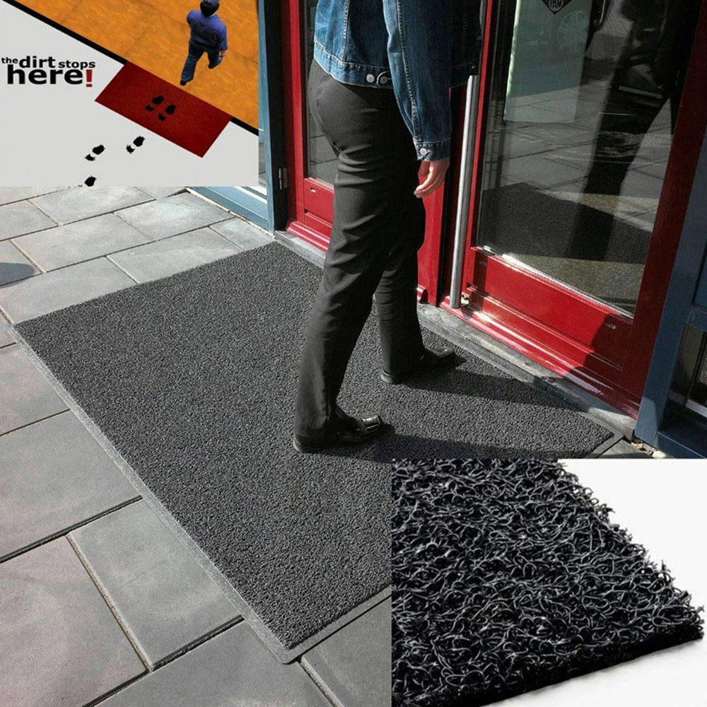 Oseasons Grey Paw Embossed Doormat 60 x 40cm Image 2