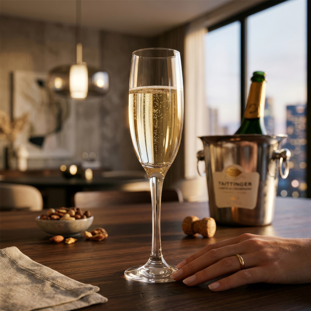 Argon Tableware Classic Clear Glass Champagne Flute 220ml 24 Pack Image 4
