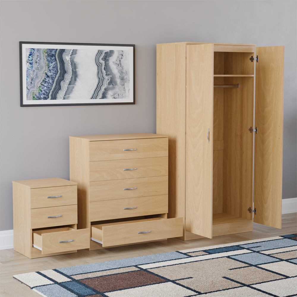 VIDA DESIGNS Riano Pine 3 Piece Bedroom Furniture Set Image 4