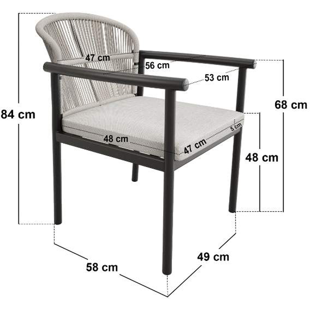 SOLACE+CO Eliza 4 Seater Dining Set Image 6