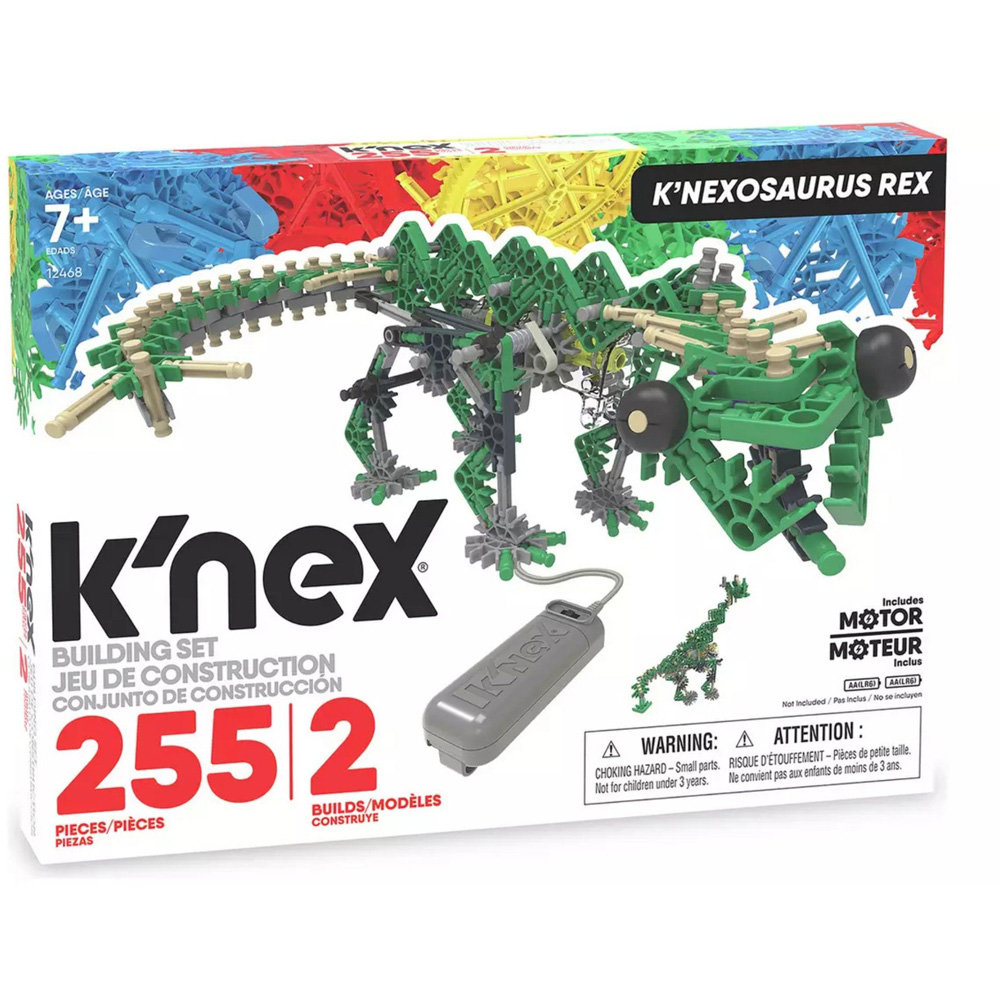 Basic Fun K'NEX Classics Motorised Green K'Nexosaurus Rex 2 Model Building Set 255 Piece Image 6