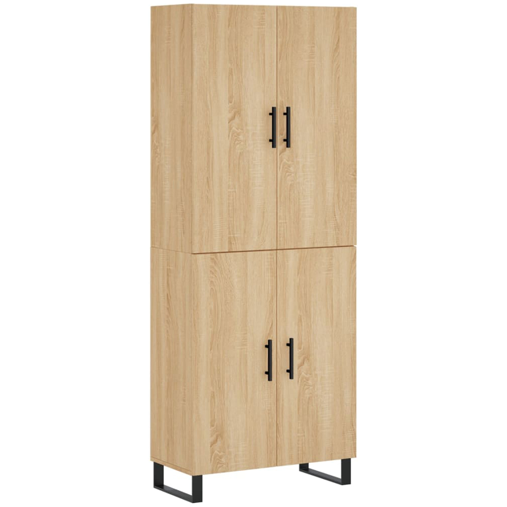 vidaXL Brown Engineered Wood Highboard Image 2