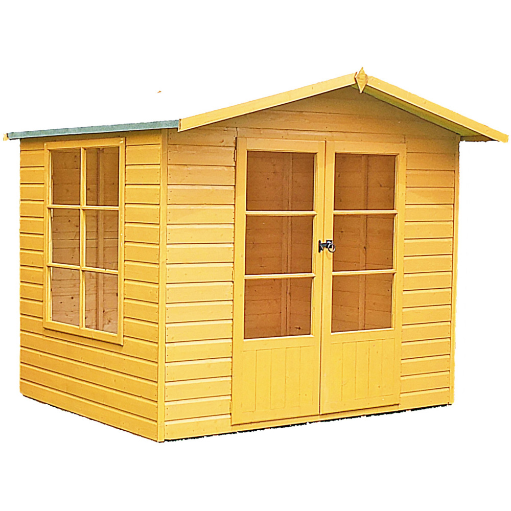 Shire Winton 8 x 8ft Double Door Shiplap Apex Summerhouse Image 1