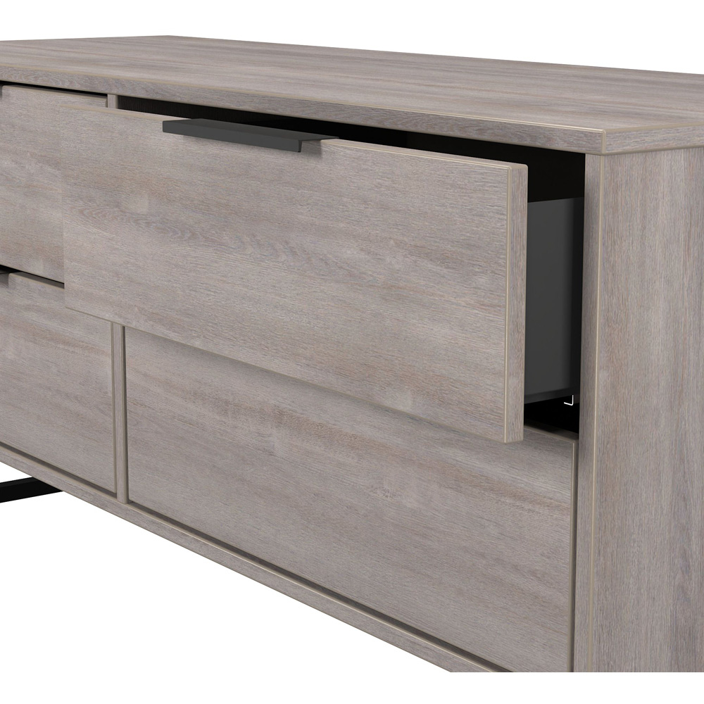 Crowndale Hong Kong 4 Drawer Grey Oak Bed Box Ready Assembled Image 6