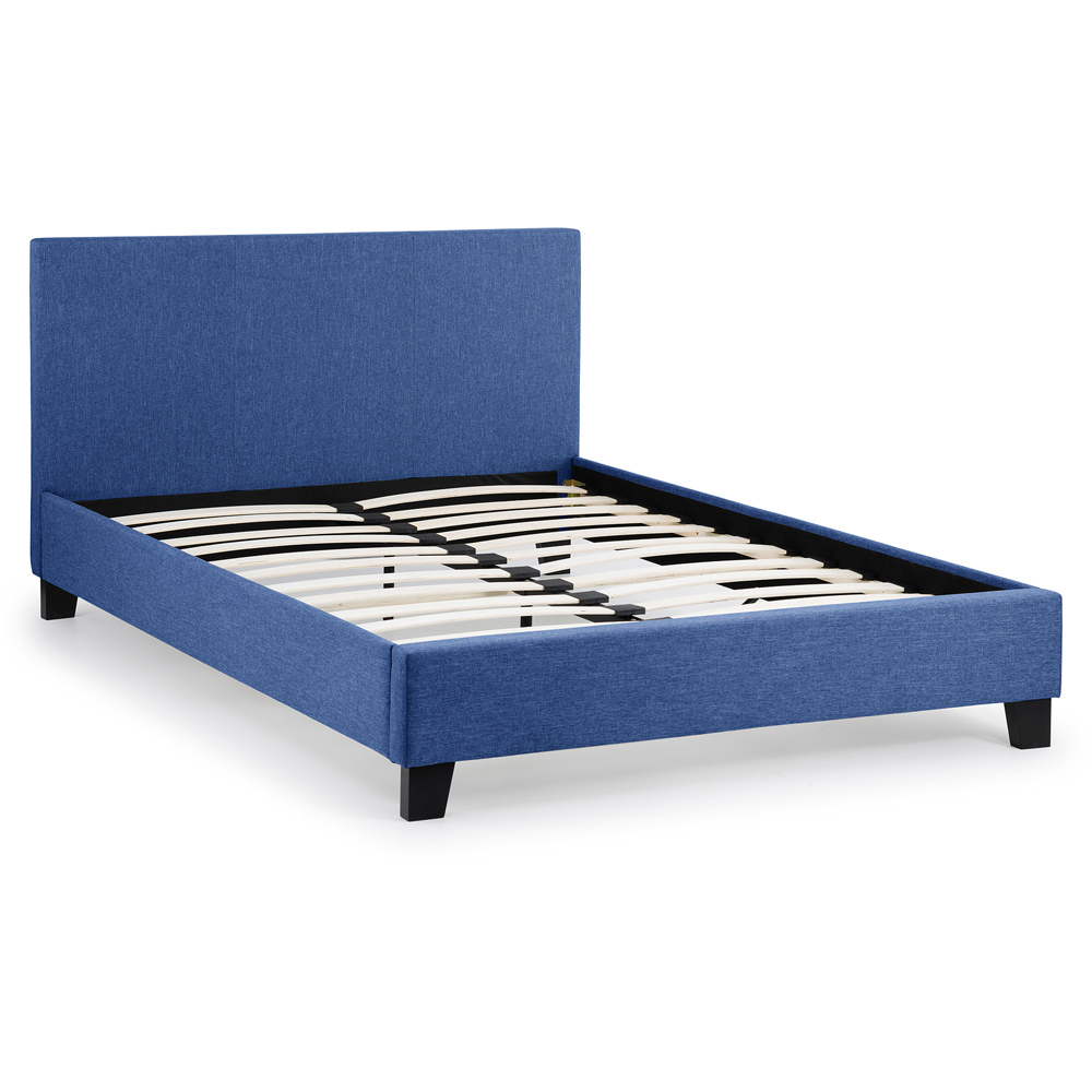 Julian Bowen Rialto King Size Dark Blue Linen Bed Image 4