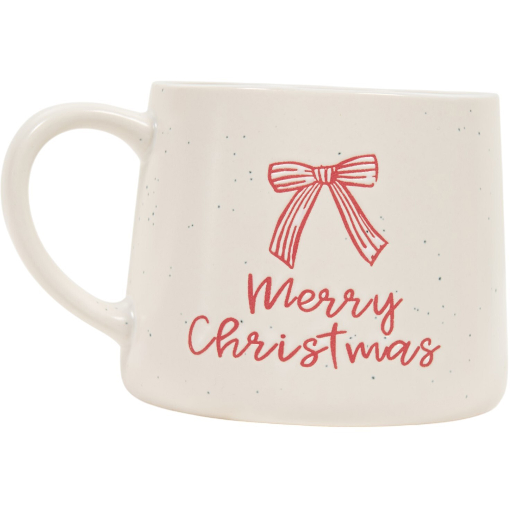 Merry Christmas Bow or Red Trees Mug Image 2