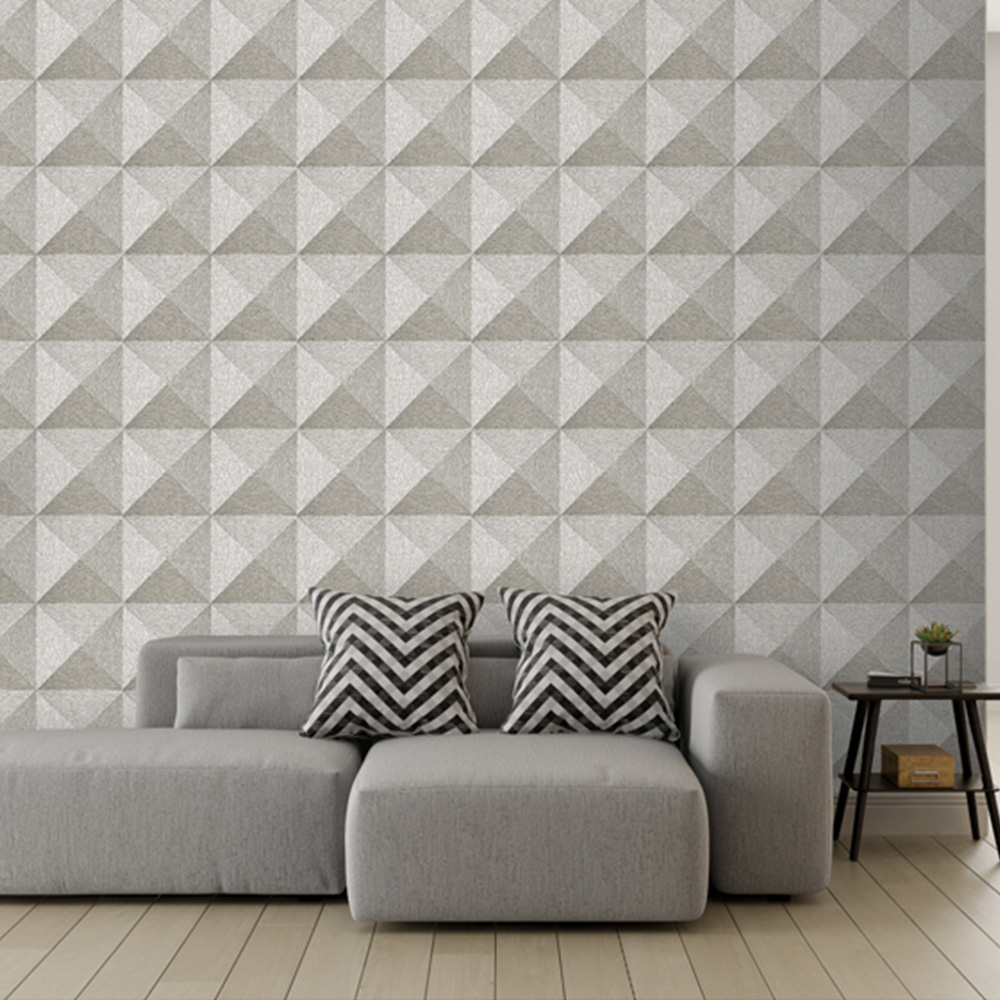 Design ID Weaved Cube Taupe Wallpaper Image 2